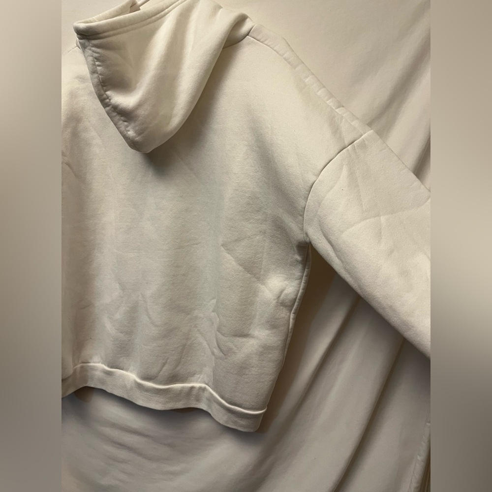 Edikted Champion White Pullover Oversized Thick Hoodie with Graphic Print XS - Picture 3 of 9